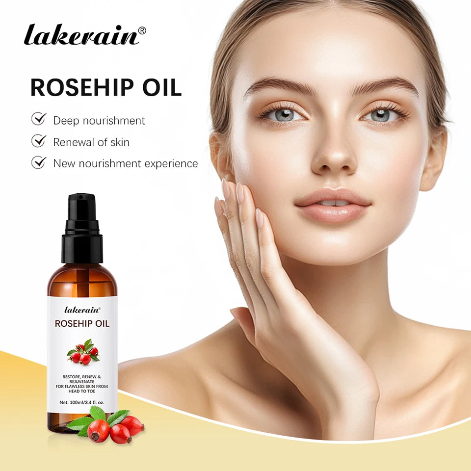 Huile de rose musquée biologique, huiles pour le visage, 30ml, soins pour la peau à absorption rapide, hydratant, huile pour le visage, Essence de graines de rose musquée biologique