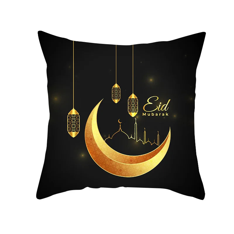 Taie d'oreiller décorative pour Ramadan Eid Mubarak, housse de coussin de canapé pour la maison, cadeaux de mosquée musulmane islamique, 2025