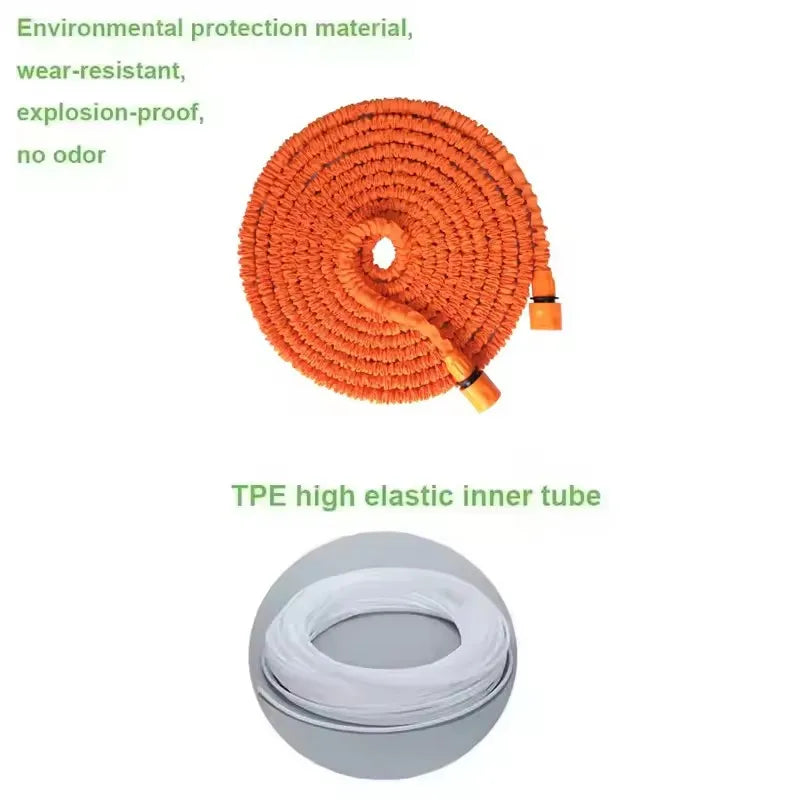Tuyau magique extensible, lavage de voiture à haute pression, 7 fonctions de pulvérisation d'eau, pistolet à eau, tuyau d'arrosage de jardin domestique