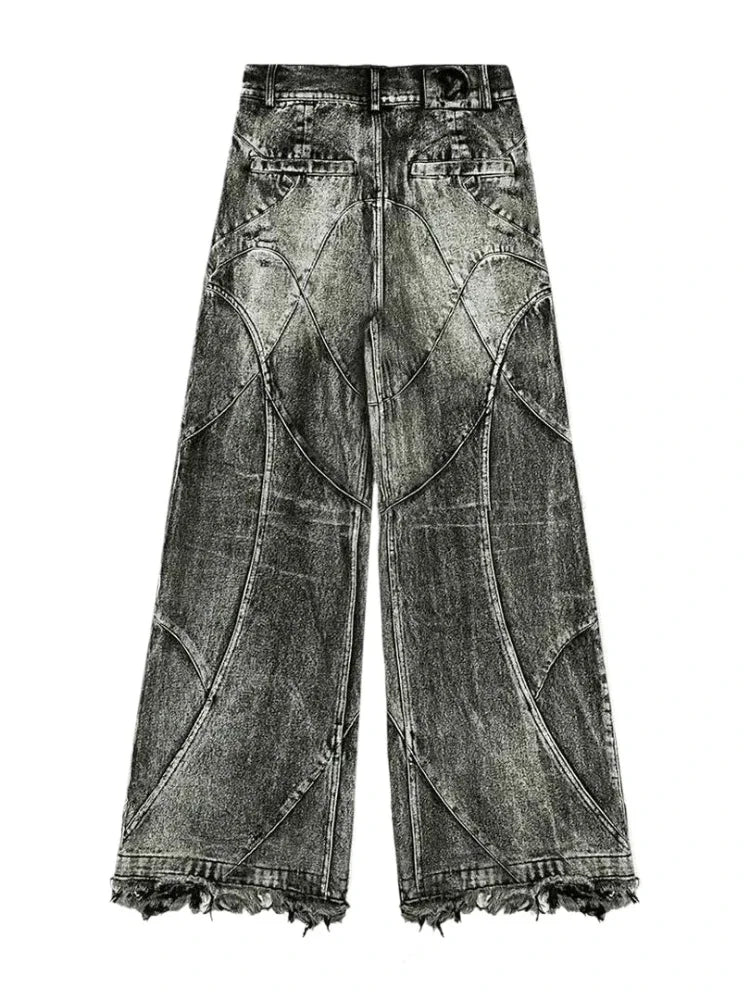 2025 NewY2k Streetwear Punk Hip Hop jean femmes Grunge Baggy déchiré Denim pantalon gothique Vintage en détresse jambe large jean Goth