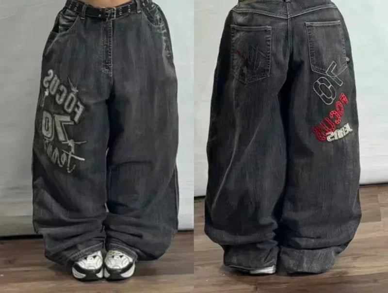 Jeans à jambes larges unisexes pour femmes, pantalons de vadrouille chauds, Street Y2K, Hip Hop, Joker Respzed, New Clearance Spot, American Fashion