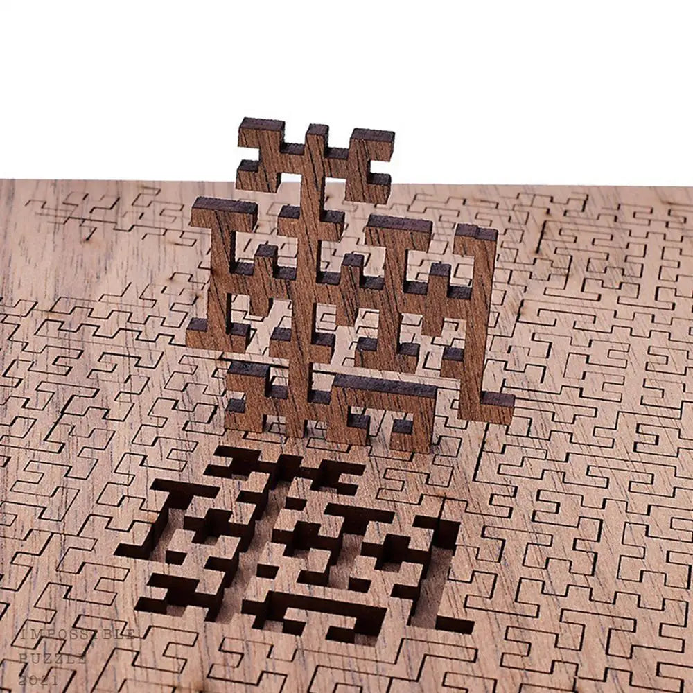 Puzzle en bois de haute qualité pour adultes, niveau Expert difficile, Puzzle Impossible, Puzzle Unique et stimulant, jeu de société en bois
