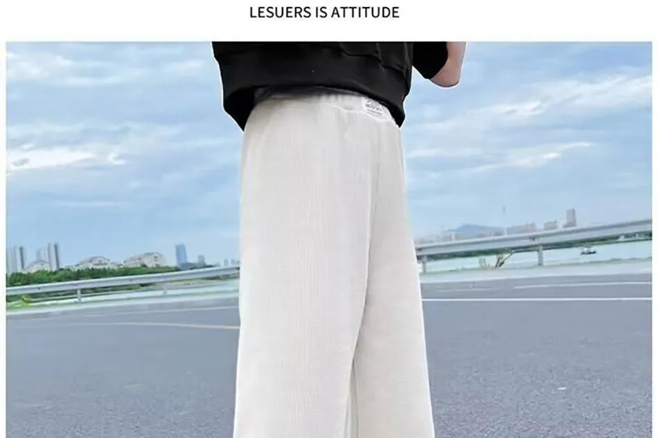Pantalons à jambes larges pour filles, en velours côtelé, décontractés, à jambes droites, tendance, pantalons longs amincissants, nouvelle collection printemps et automne