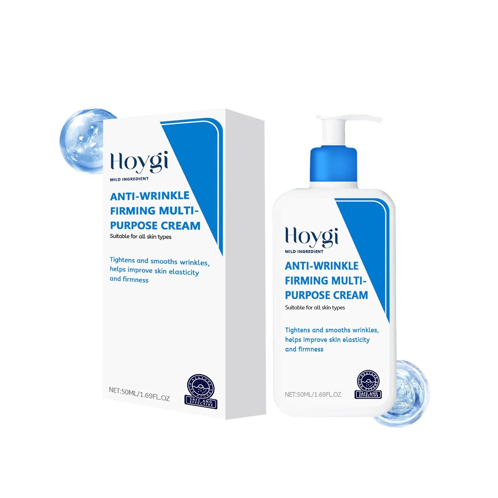 Crème à l'acide hyaluronique rétrécit les Pores Anti-rides nourrissante hydratante améliore la sécheresse élimine les ridules crème hydratante pour le visage