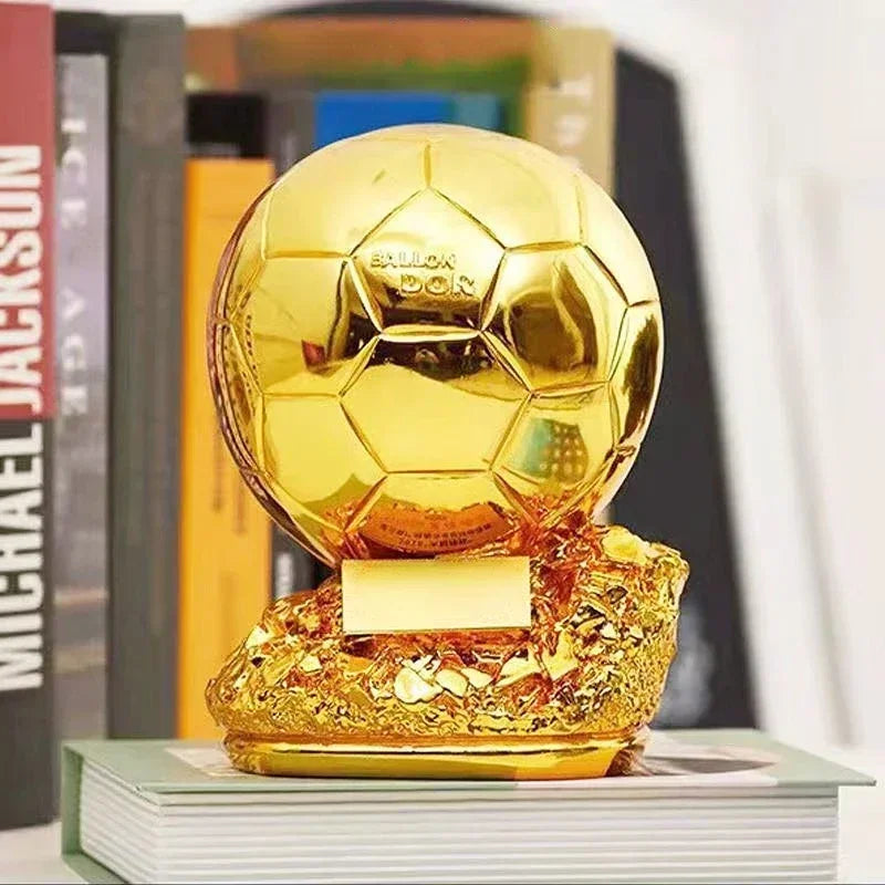 Ballon doré de Football 15/20/25cm, Excellent joueur, compétition, récompense d'honneur, trophée sphérique, cadeau, accessoires de décoration pour la maison