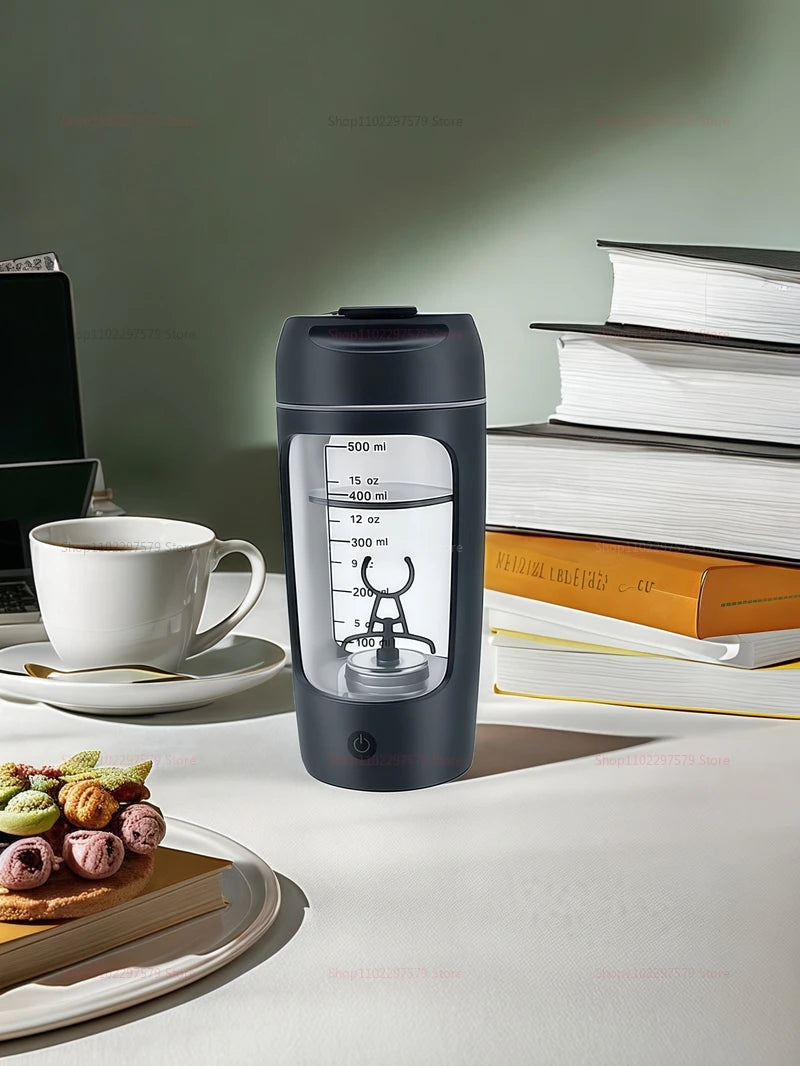 Bouteille de crème vibrante automatique portative électrique d'usb de 500ml, tasse vibrante Rechargeable tasse de mélange de poudre de protéines de forme physique de sport