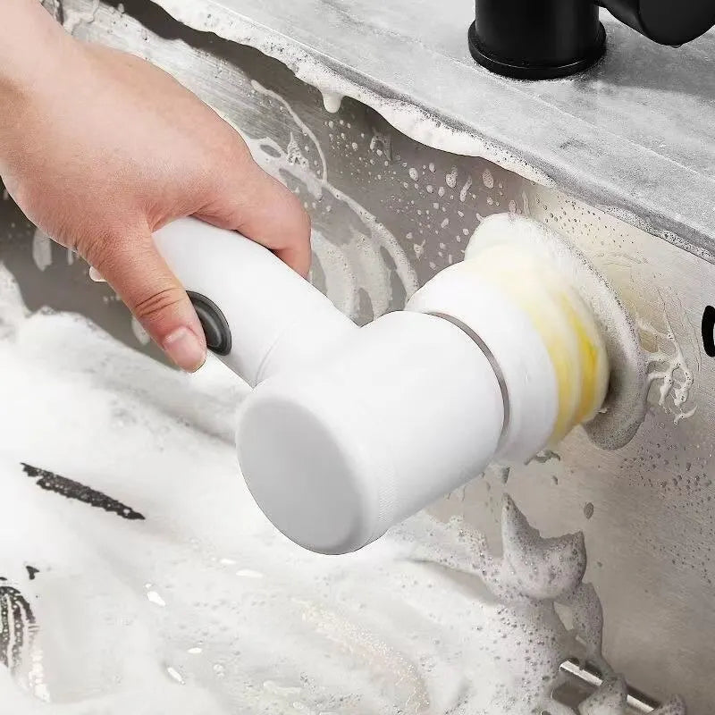 Brosse à livres électrique multifonctionnelle pour la cuisine, épurateur sans fil pour la vaisselle, les casseroles et les casseroles