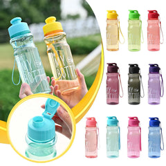 Bouteille d'eau créative pour hommes et femmes, 1 pièce, bouteille d'eau de sport, grande capacité, tasse d'extérieur, verres de Fitness
