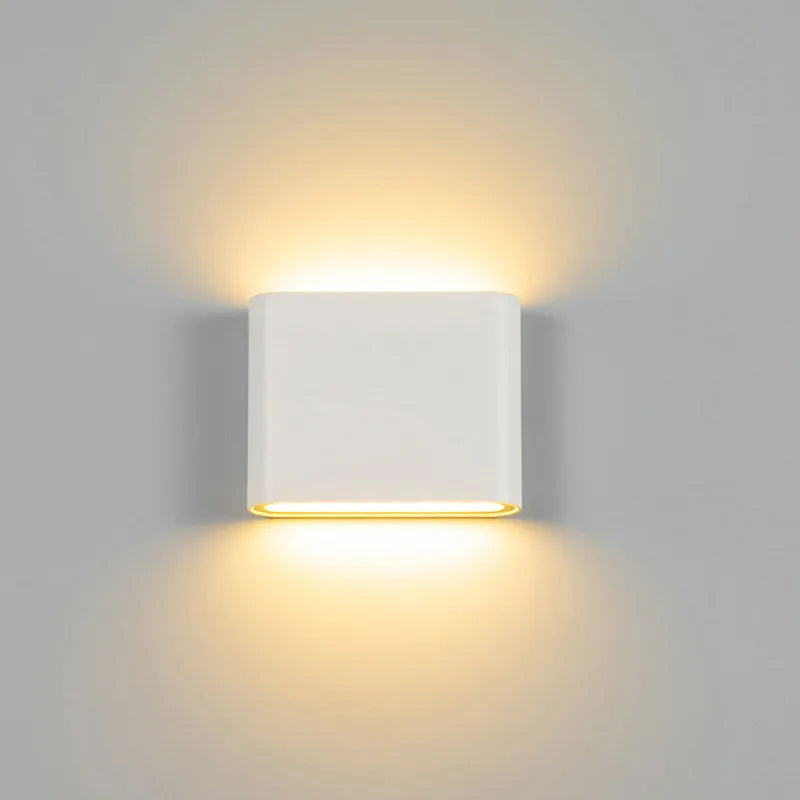6W 12W mur LED lampe extérieure étanche éclairage de jardin en aluminium AC86-265V intérieur chambre salon escaliers applique murale