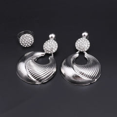 Ensemble de bijoux de dubaï pour femmes, plaqué argent, collier, boucles d'oreilles, Bracelet et bague de luxe, bijoux pour fête de mariage, tendance ﻿