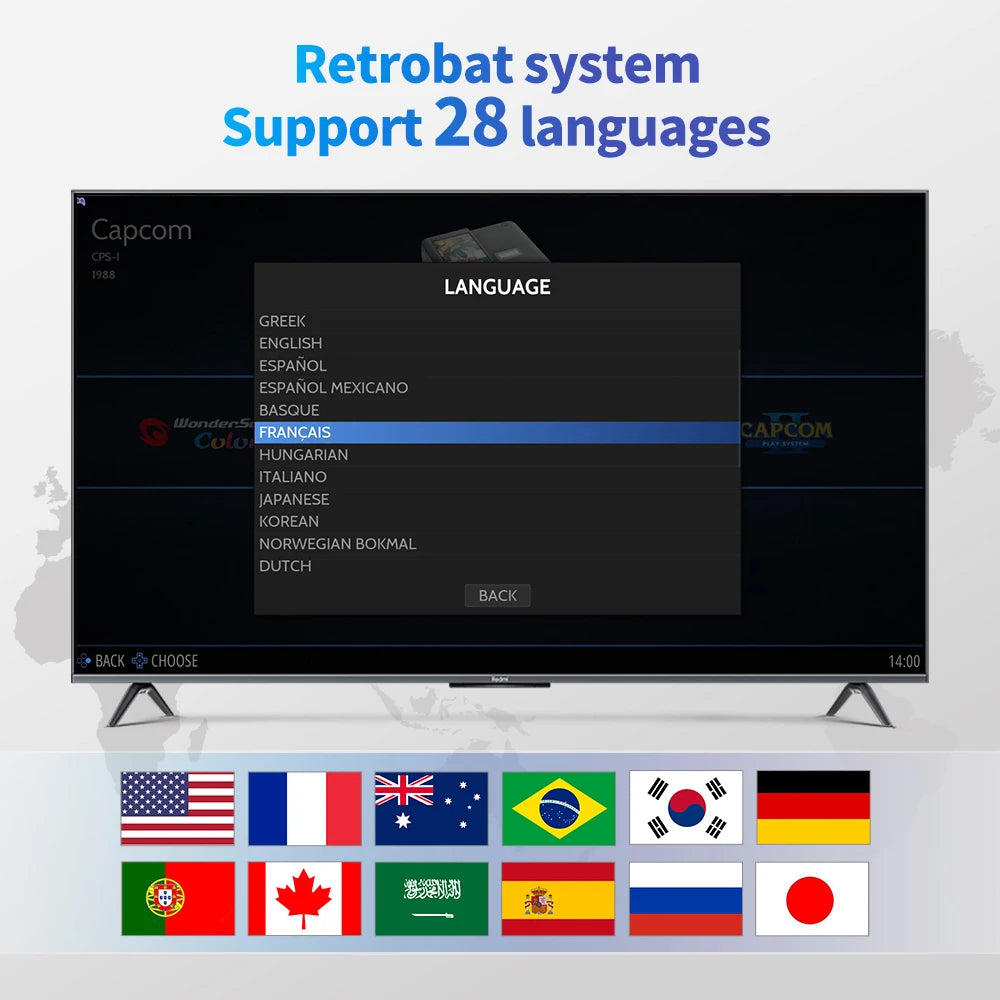 RETROBAT Consoles de disque dur de jeu portables 500G 70 + émulateurs 64000 + jeux rétro pour PS3/PS2/DC/N64/PSP/MAME/SS pour ordinateur portable Windows et PC