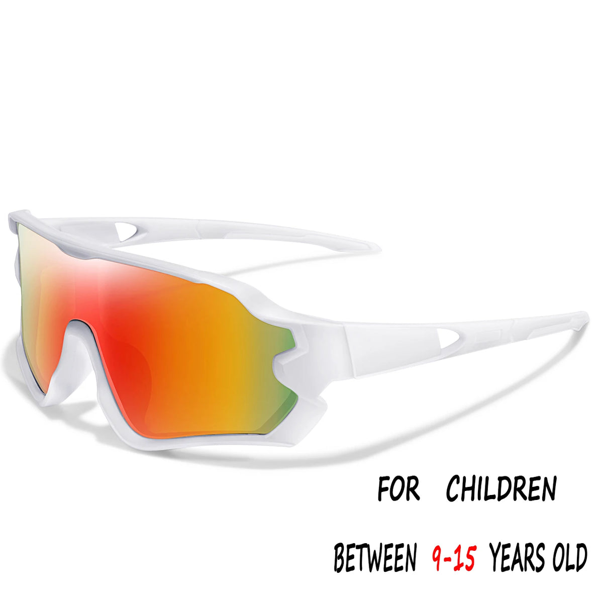 9-15 year old children's cycling sunglasses for boys and girls. Outdoor sports, horseback riding, UV400, camping, fishing, and cycling glasses for children.
