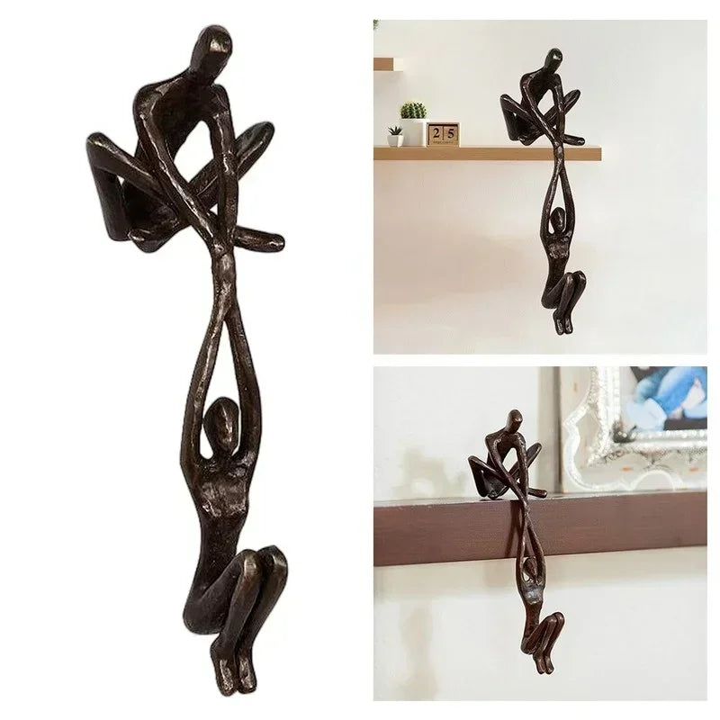 Man Lifting Woman Figurine Art Statue Lover Sculpture Ornament Home Office Decor Dancing Couple Sculpture Art Creative Artwork