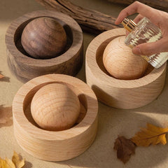 Diffuseur d'huiles essentielles de voiture en bois, ensemble rond d'huiles essentielles d'aromathérapie en bois pour maison, bureau, chambre à coucher, voiture