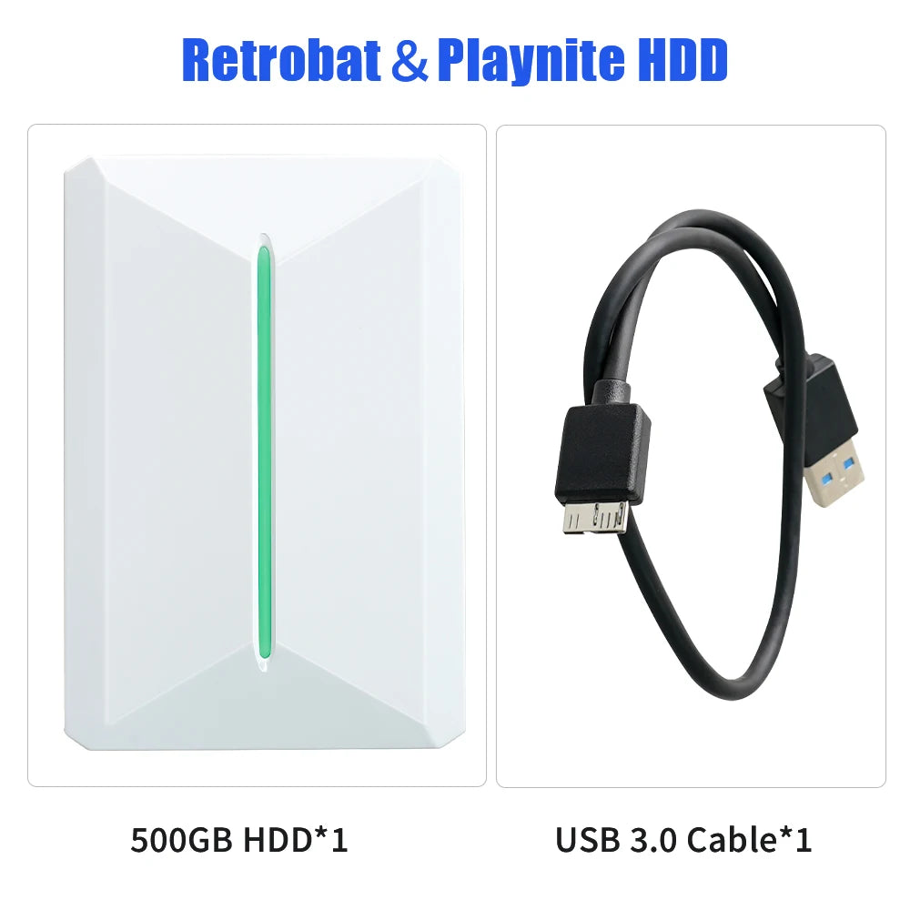 Retrobat & Playnite System HDD Console de jeu rétro pour PS3/PS2/WIIU/WII/Switch/MAME 50 + émulateurs 38293 jeux et 42 jeux PC AAA pour PC