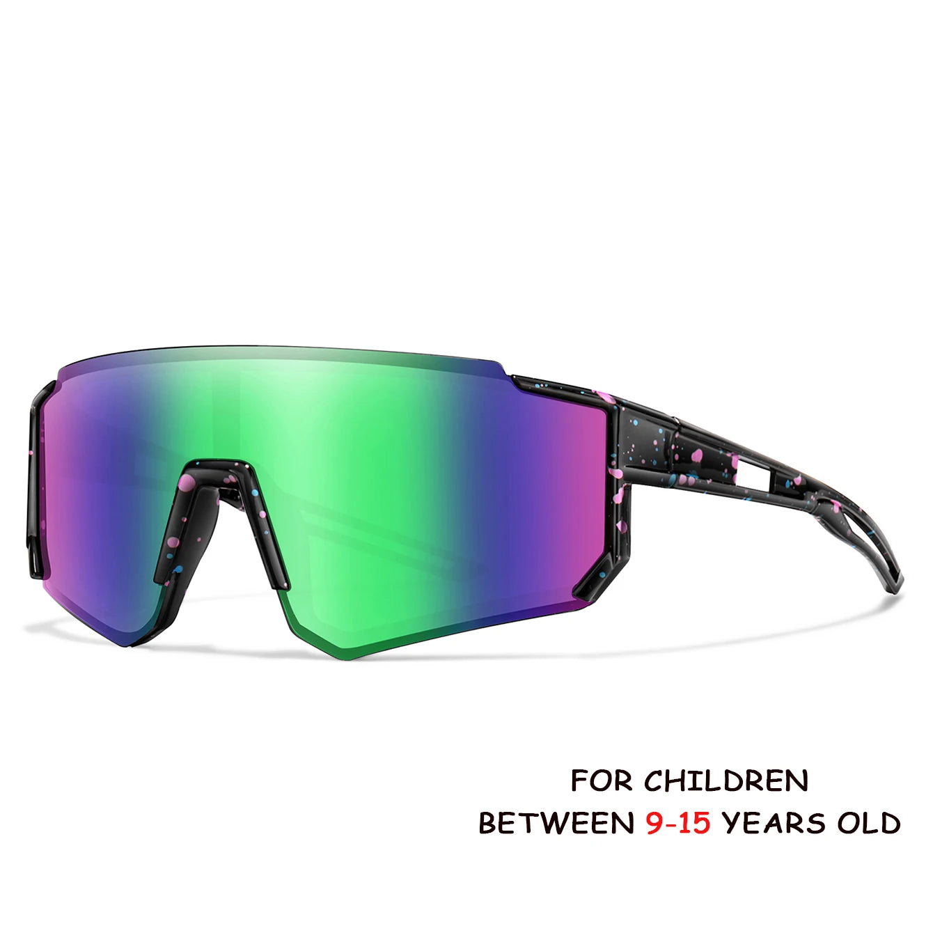 Âge 9-15 jeunes lunettes de cyclisme adolescents lunettes de soleil vtt vélo vélo lunettes de baseball enfants sports de plein air garçons filles UV400