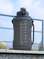 64oz/2L Collapsible Water Bottle with Handle and Straw, Large Capacity Collapsible Silicone Water Bottle, Outdoor Sports Water Cup