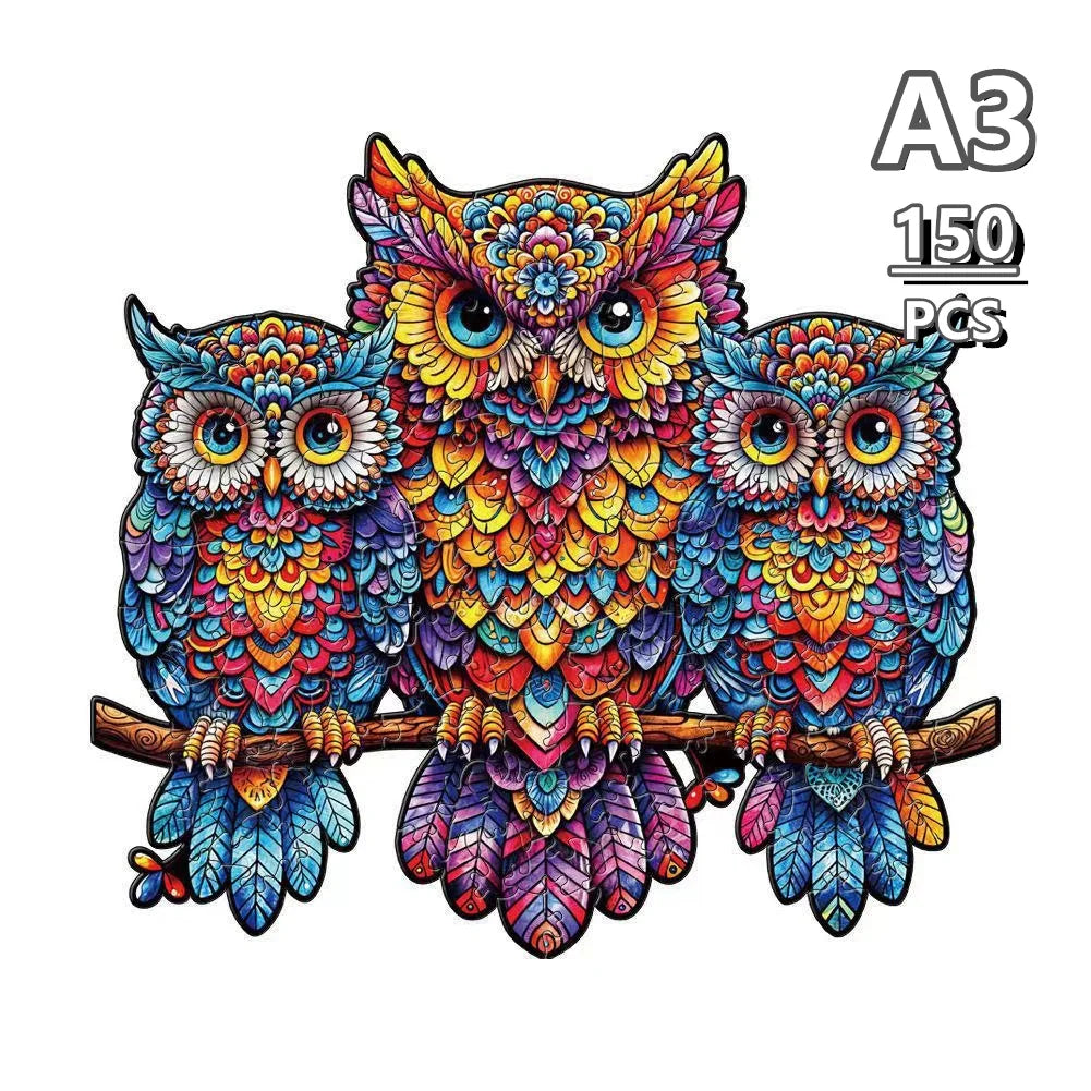 Puzzle en bois en forme d'animal irrégulier Puzzle en bois succulent coloré puzzle magique jouet intellectuel jouets éducatifs jeu naissance