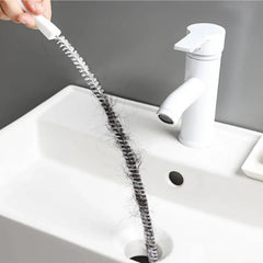 Sink drain cleaning brush, drain clog remover, foldable sink overflow sewer drain brush for bathroom and kitchen, 1 piece