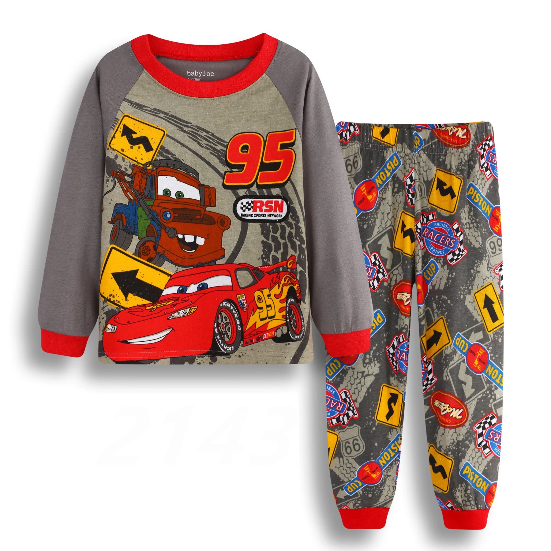 Printemps automne ensembles de vêtements pour enfants garçons 95 voitures McQueen vêtements de nuit de dessin animé vêtements enfants Pyjamas ensemble bébé filles coton Pyjamas