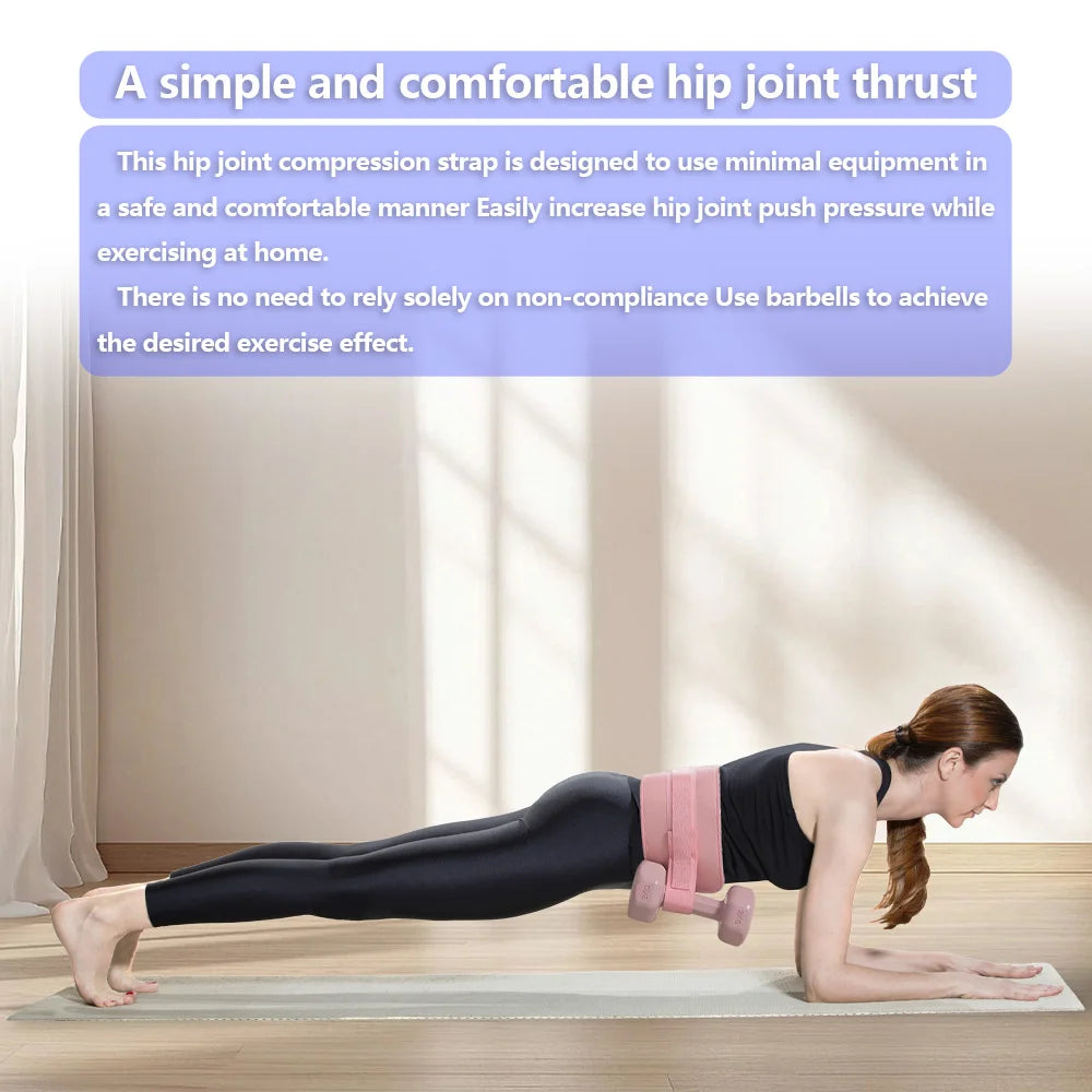 Exercise hip push belt - thickened and widened dumbbell hip push belt, comfortable for dumbbells, kettlebells, gym or home workouts