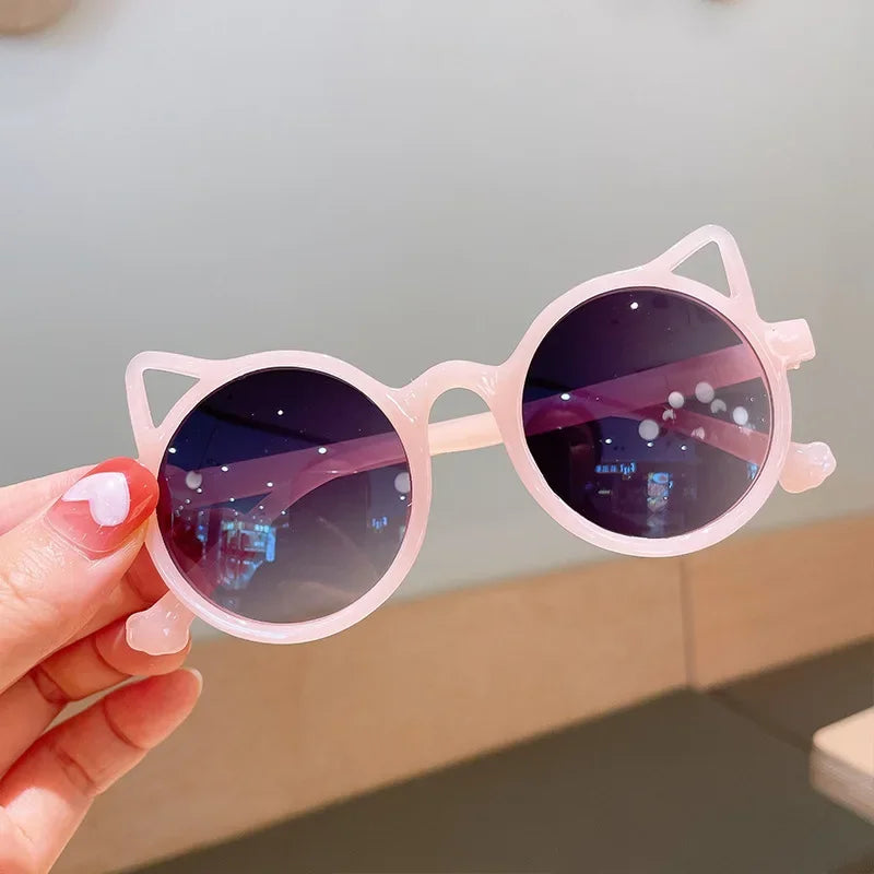 Lunettes de soleil pour enfants, oreilles de dessin animé d'animaux mignons, Protection solaire d'extérieur pour enfants, jolies lunettes de soleil Vintage pour enfants