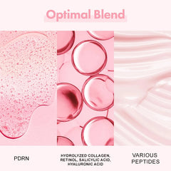 Le sérum pour le visage au peptide de collagène cible la peau terne augmente l'élasticité de la peau stimule le renouvellement de la peau répare le saumon PDRN produit coréen