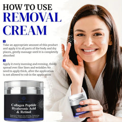 Crème peptidique au collagène, Anti-rides, acide hyaluronique et rétinol, raffermissante et raffermissante, soins pour la peau, hydratant pour le visage