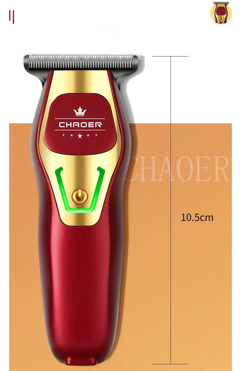 Tondeuse à cheveux professionnelle pour Salon de coiffure hommes rasoir tondeuse à barbe électrique lame en T 0 MM coupe-cheveux sans fil Machine de coupe de cheveux