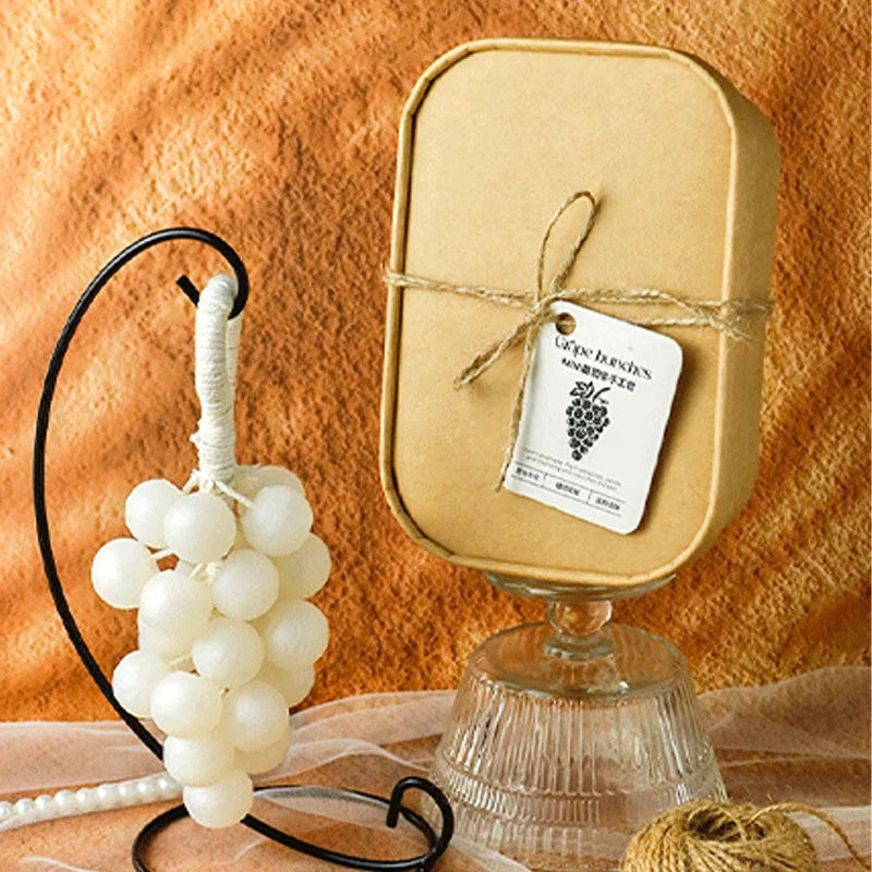 Barre de savon faite à la main, bouquets de raisin perlé, bain, lavage, nettoyage et boîte cadeau nourrissante, savon, Extraction de plantes, élimine la saleté douce