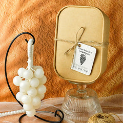 Barre de savon faite à la main, bouquets de raisin perlé, bain, lavage, nettoyage et boîte cadeau nourrissante, savon, Extraction de plantes, élimine la saleté douce