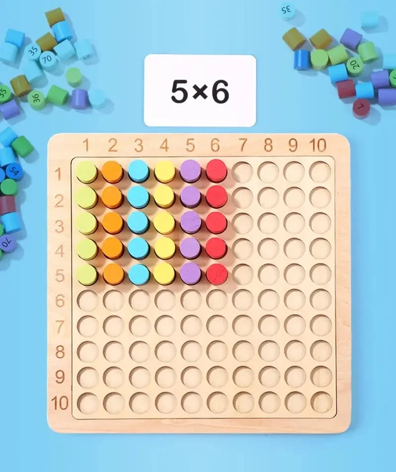 Jouets éducatifs en bois Montessori pour enfants, jouets mathématiques pour bébés, Table de Multiplication 99, outils pédagogiques d'arithmétique, cadeaux pour enfants