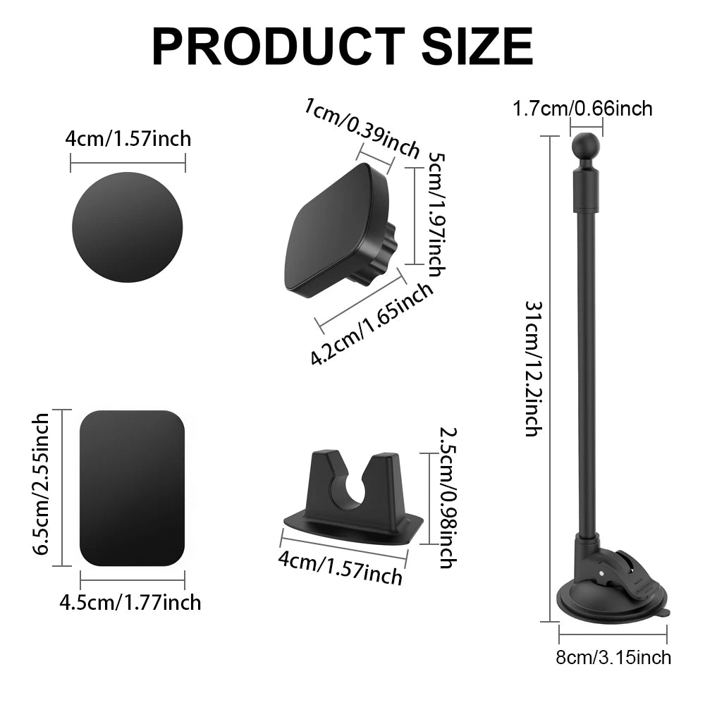 Support de téléphone magnétique universel pour voiture, bras long, pare-brise, tableau Prada, support de voiture magnétique, support S6 pour téléphone portable, support pour iPhone support portable pour voiture