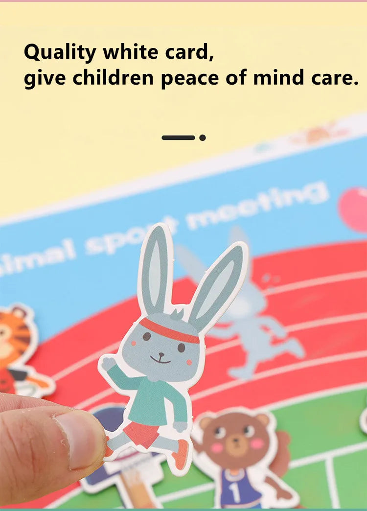 Livre silencieux, jouets d'activité éducative pour enfants, carte occupée à plusieurs reprises, pâte, Puzzle assorti, livres de Cognition, jeu Montessori pour bébé