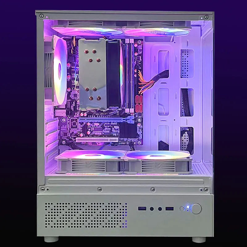 PC de jeu avec processeur A8-7680/512G SSD/16GB RAM 3200 mo DDR3/Windows 11 HD graphiques blanc pc gamer jeu mini pc