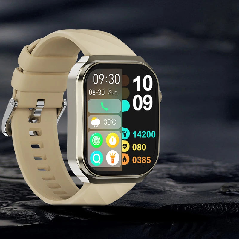 Nouveau montre intelligente pour hommes U13 écran carré de 2.1 pouces résolution 320*386 surveillance de la fréquence cardiaque et de la pression artérielle 2024 montre intelligente