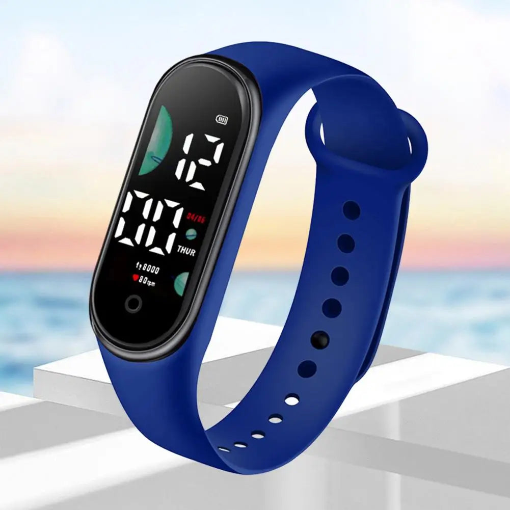 Montre de sport électronique pour enfants, étanche, grand écran de police, affichage LED, Shoous, date automatique, calendrier complet, montre numérique
