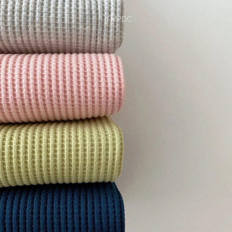 Ensemble de vêtements coréens pour bébés garçons, faux deux pièces en coton gaufré + pantalon, tenue 2 pièces, 2023