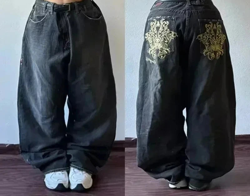 Jeans à jambes larges unisexes pour femmes, pantalons de vadrouille chauds, Street Y2K, Hip Hop, Joker Respzed, New Clearance Spot, American Fashion