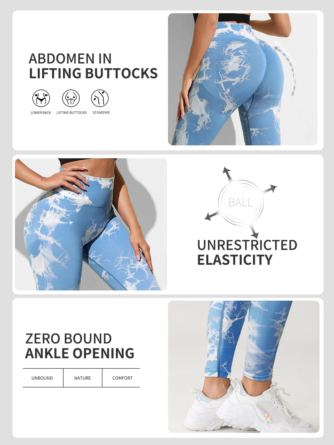 Aught Dye-Leggings de yoga taille haute sans couture pour femmes, pantalons de sport, collants push-up, vêtements de sport, entraînement de fitness, nouveau, 2024