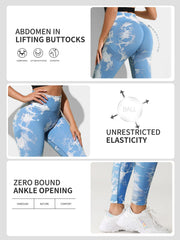 Aught Dye-Leggings de yoga taille haute sans couture pour femmes, pantalons de sport, collants push-up, vêtements de sport, entraînement de fitness, nouveau, 2024