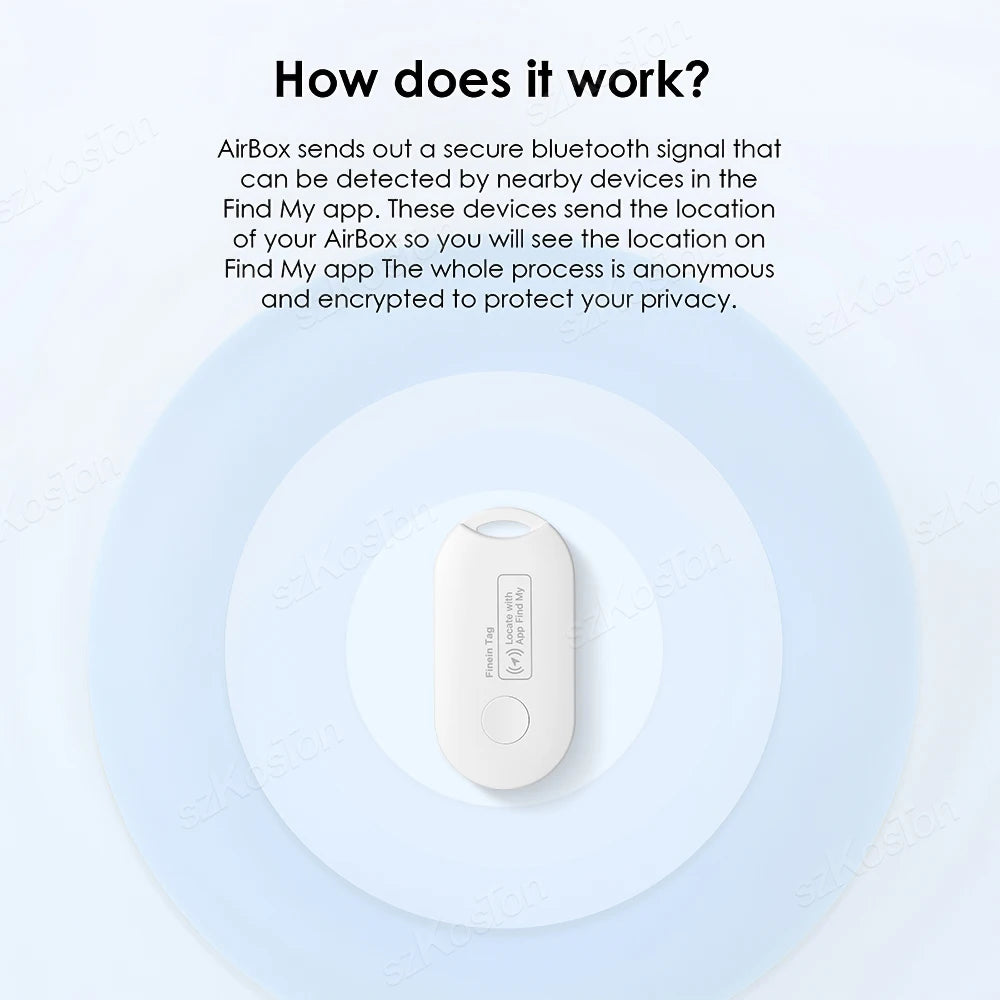 Localisateur Global d'étiquette intelligente, Mini traceur GPS, fonctionne avec iOS, trouver mon application, localisateur Anti-perte pour clés, portefeuille, bagages de voiture