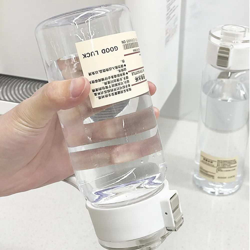 Bouteille d'eau transparente pour enfants, 350/550/800/ml, réutilisable, anti-fuite, Durable, avec bouchon à boire