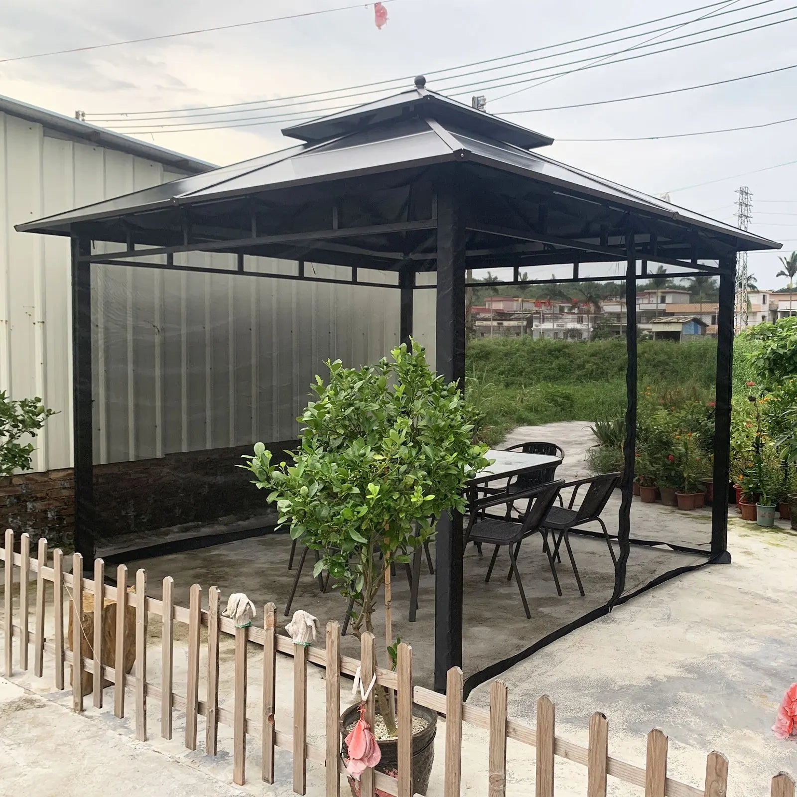 Mosquito Net with Zipper for Garden, Mosquito Net Curtain for Gazebo, Outdoor