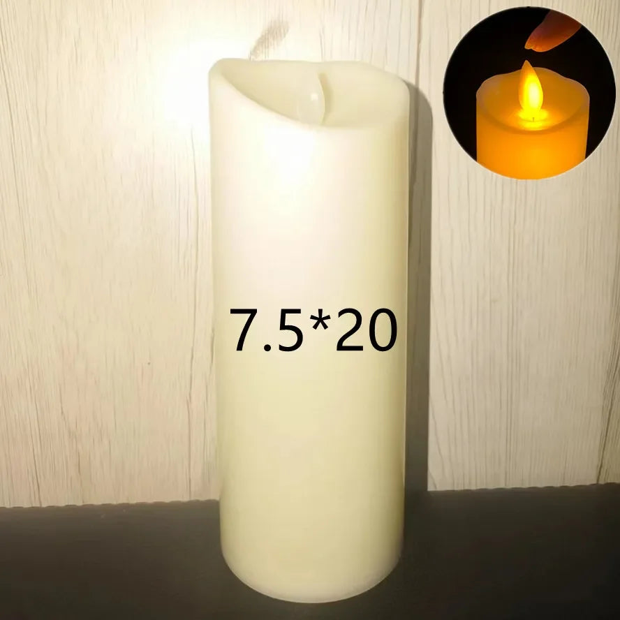 Bougies LED vacillantes sans flamme, fonctionne à piles, pour mariage, fête d'anniversaire, ambiance romantique, décoration de maison, lumière chaude, flamme 3D