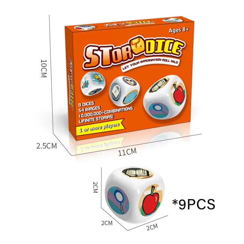Jouets éducatifs pour enfants, dés d'histoire, amusant en famille, créatif, imaginatif, jeu de fête, pensée logique, amusant et interactif