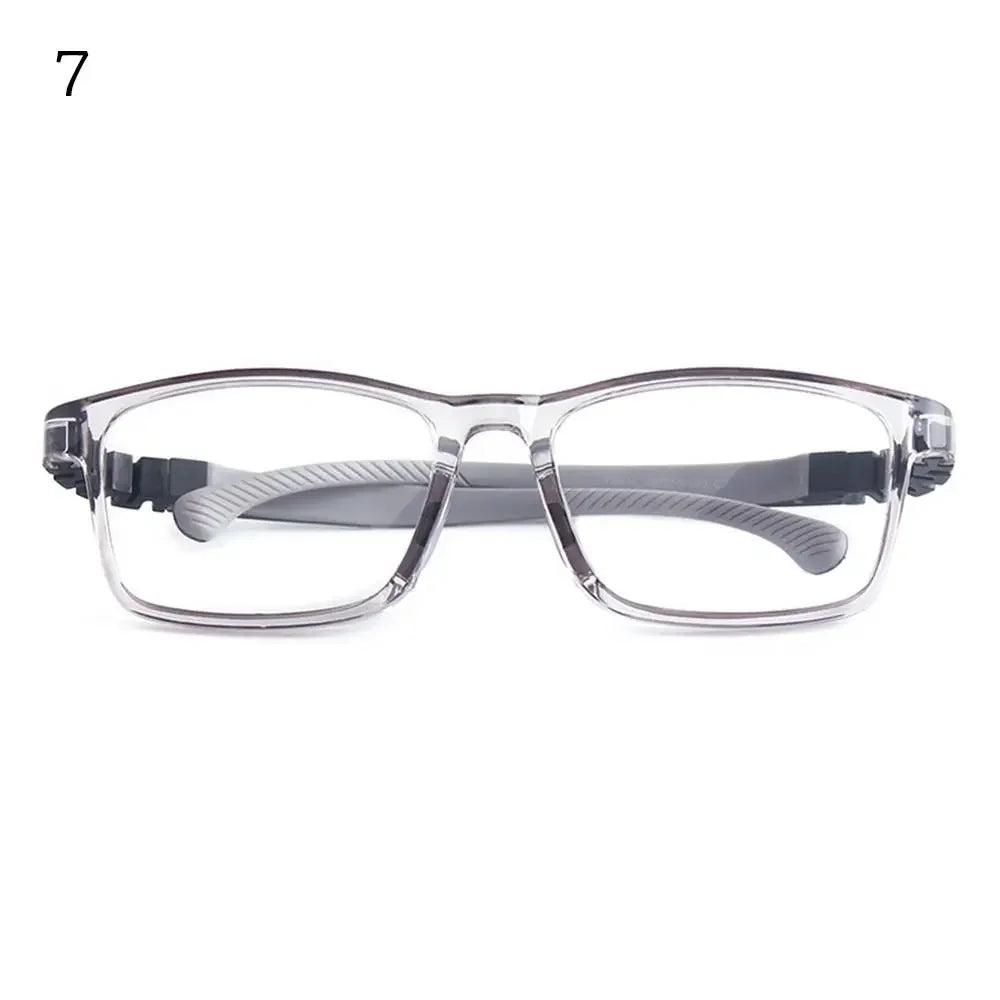 Children's blue light blocking glasses, silicone, for boys and girls, for computer use, ultra-lightweight, square, transparent