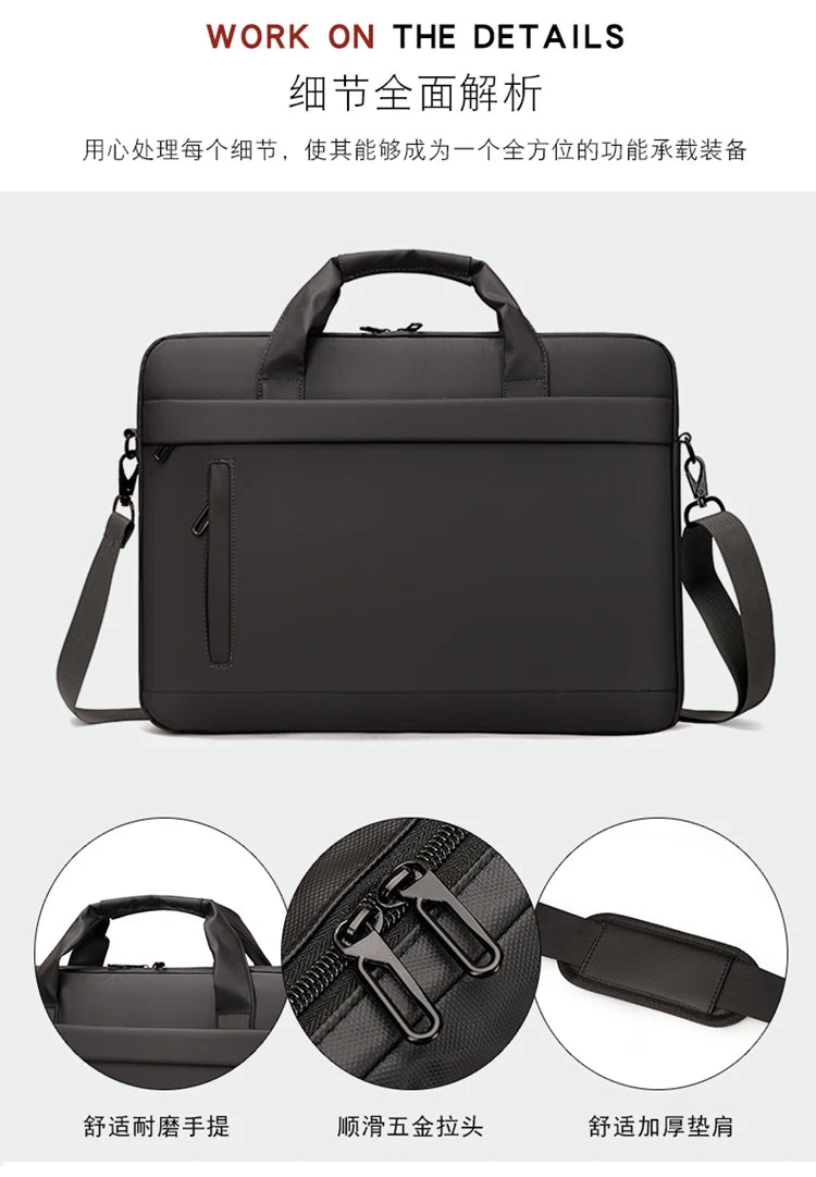 Sac pour ordinateur portable 15,6 pouces pour vêtements de travail quotidiens et sac à main de travail pour hommes et femmes