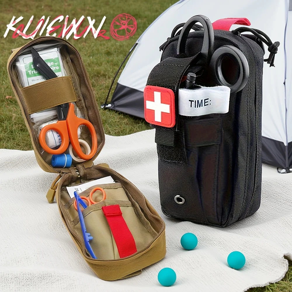 Trousse de premiers secours professionnelle, garrot de sauvetage médical, pochette EDC, outil de survie Molle pour Camping en plein air randonnée d'urgence
