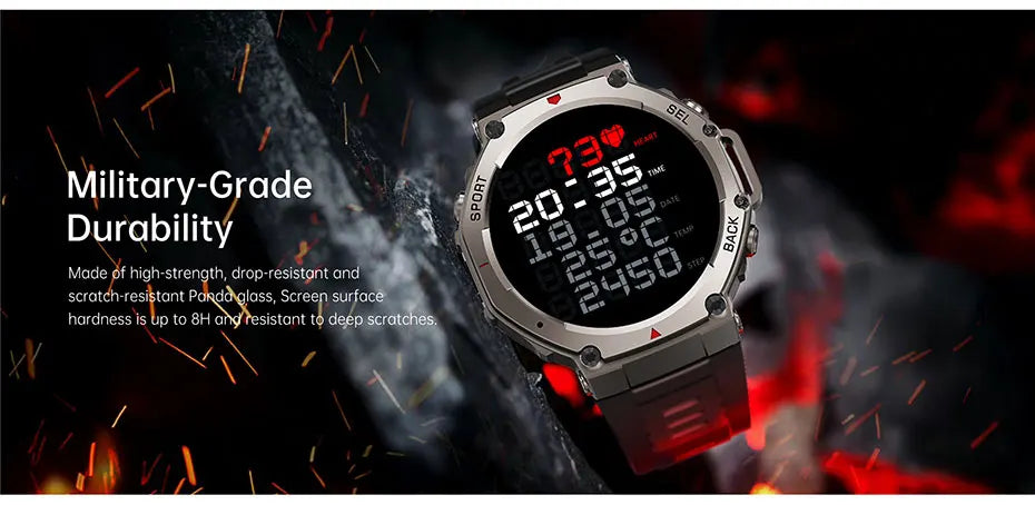Montre intelligente pour t-rex 3 GPS Smartwatch AMOLED écran tactile 5ATM boussole extérieure moniteur de Sport de Fitness intelligent montre pour hommes pourXiaomi